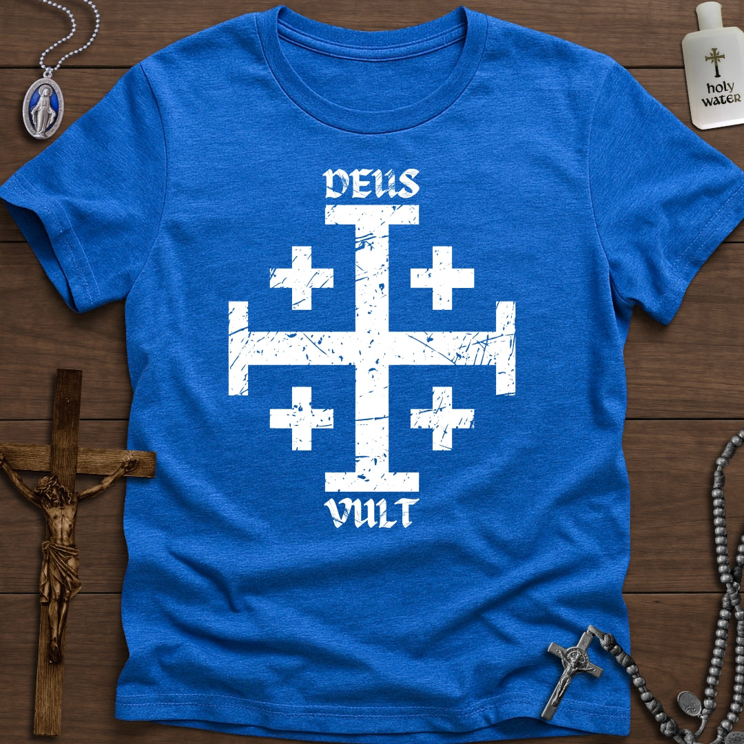 Deus Vult + Jerusalem Cross