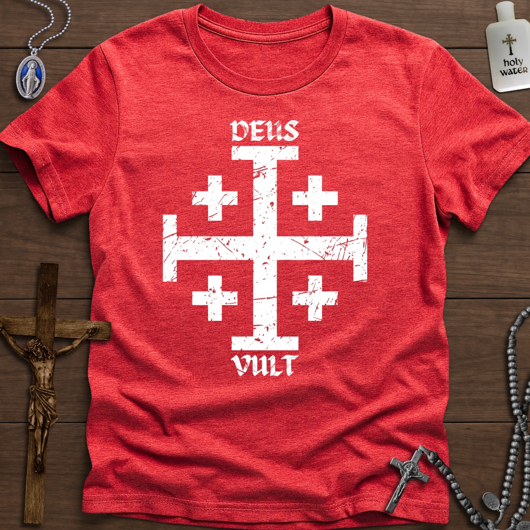 Deus Vult + Jerusalem Cross
