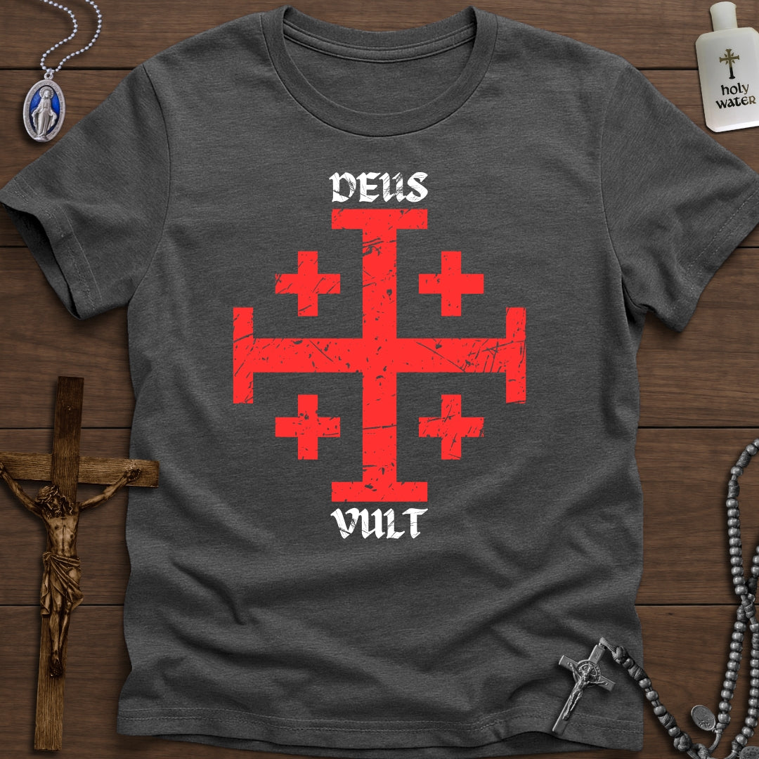 Deus Vult + Jerusalem Cross