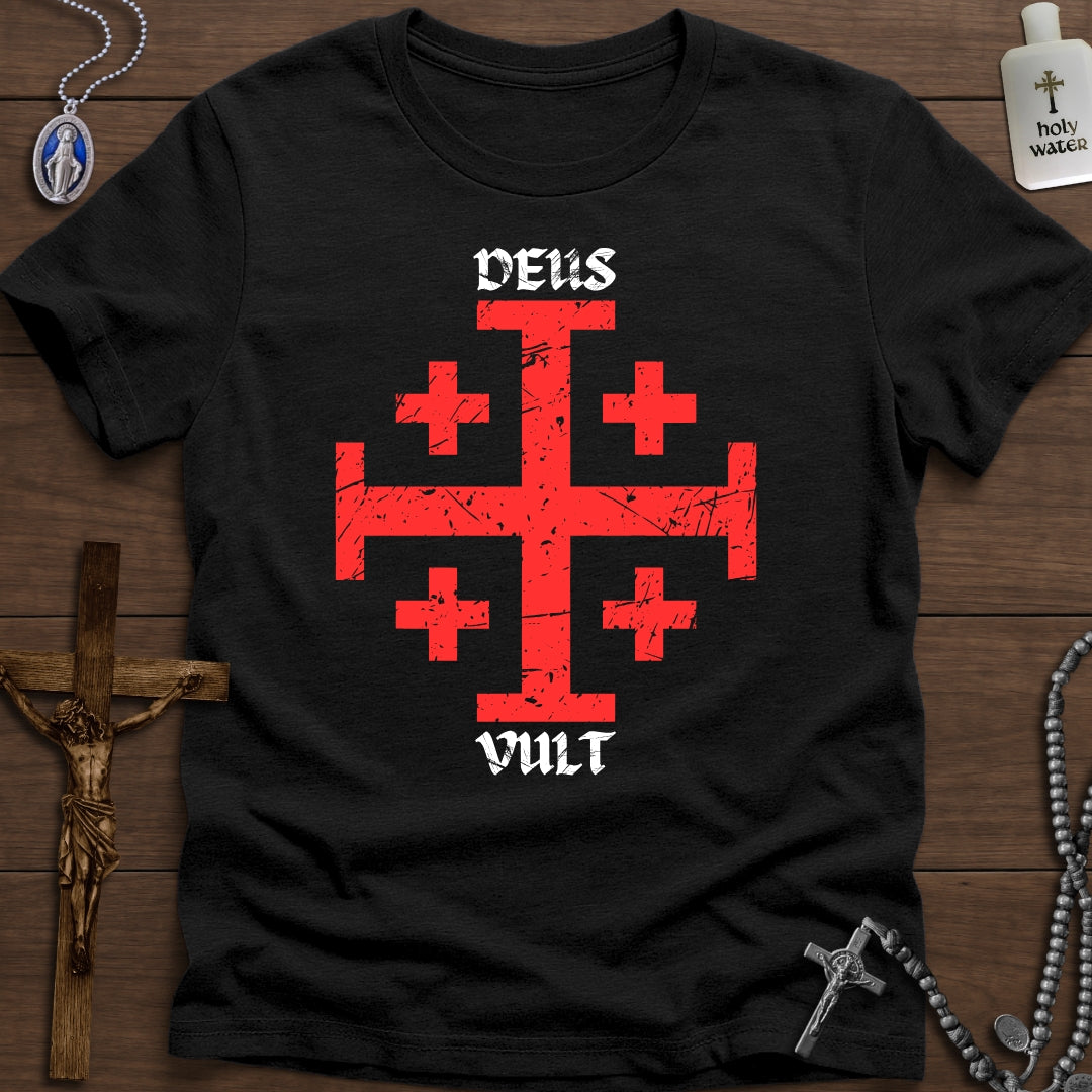 Deus Vult + Jerusalem Cross